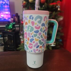Multicolor Patterned Insulated Mug with Handle